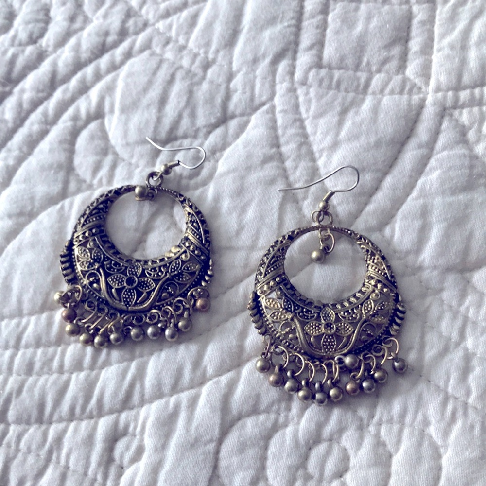gold chandelier earrings